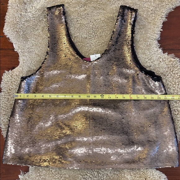 Heidi Merrick Sequin Ella Tank Top Bronze NWT - Picture 11 of 11